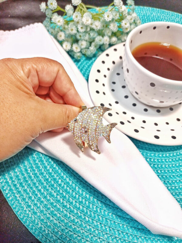 Porta-guardanapo Peixe com Strass - Image 6