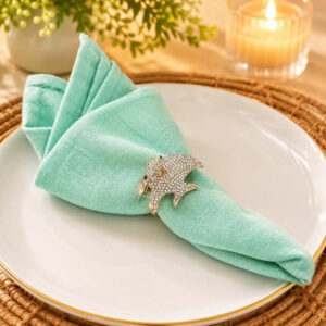 Porta-guardanapo Peixe com Strass
